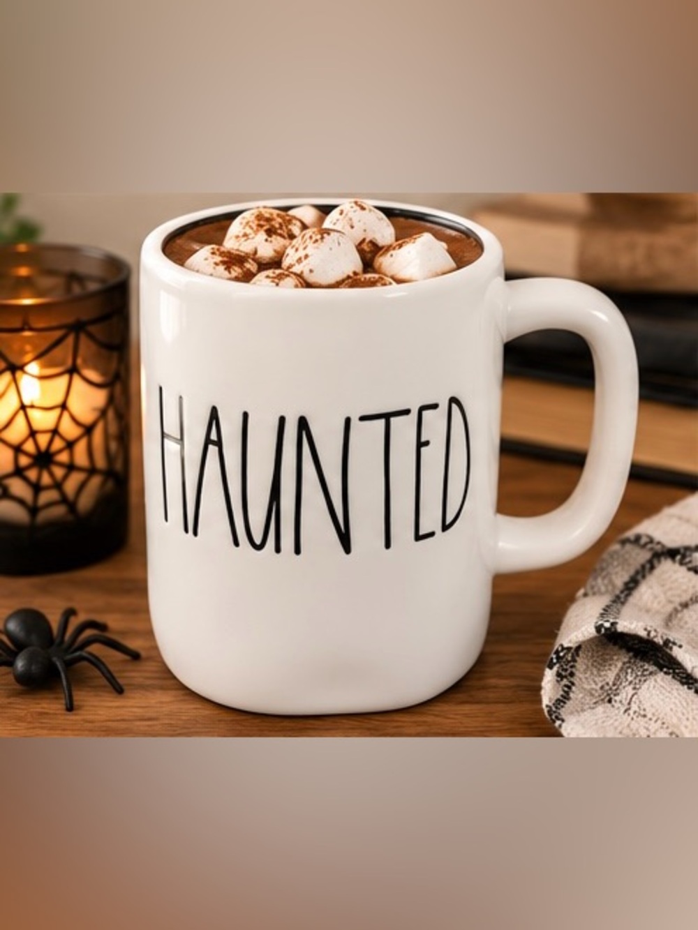 Rae Dunn White Haunted Mug